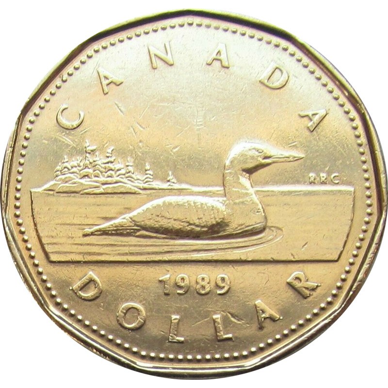 1989 Canadian 1 Common Loon Dollar Proof like PL Coin